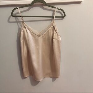 Abercrombie & Fitch Silk Camisole with Lace Trim